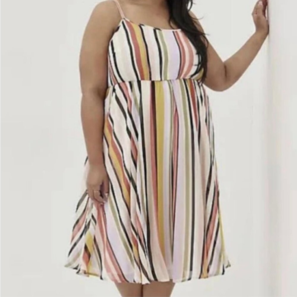 NWT Torrid Midi Chiffon Multicolored Dress Size 3